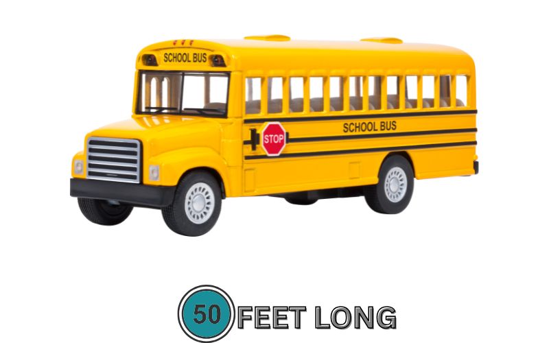 The iconic yellow school bus, a staple of childhood memories, is a perfect example of a 50-foot object. A typical school bus measures about 45 to 50 feet in length, depending on the model.