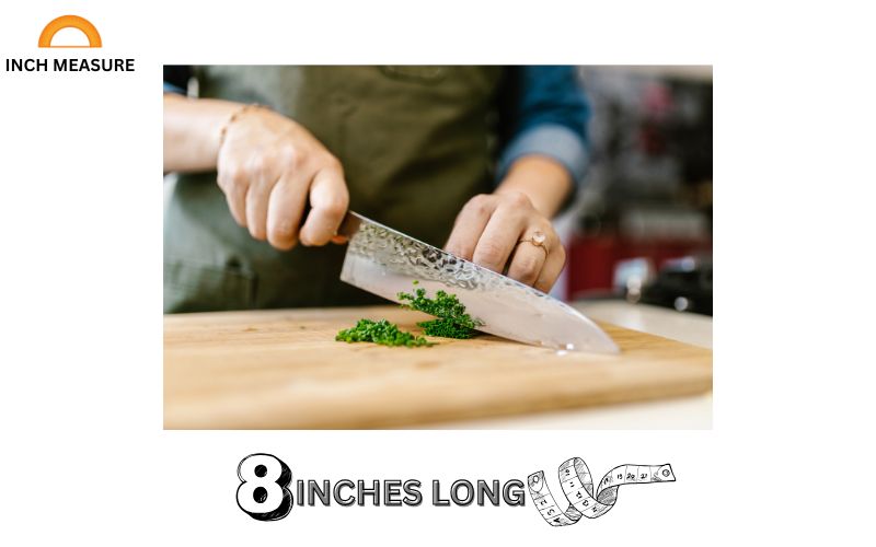 A chef’s knife with an 8-inch blade is a staple in professional and home kitchens