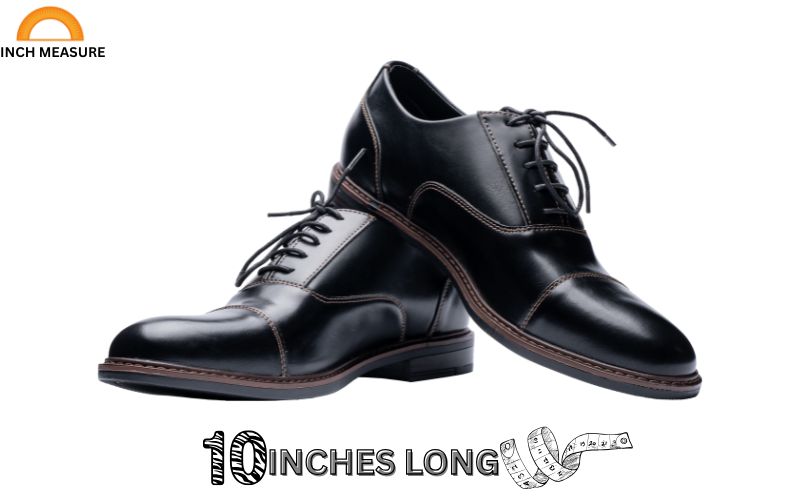 A men’s size 9 shoe in the U.S. typically measures about 10 inches in length from heel to toe. 