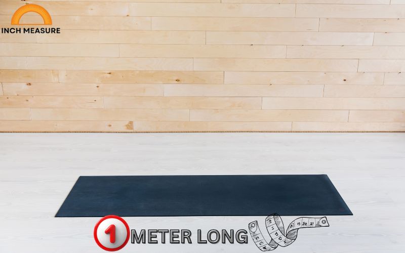 A standard yoga mat is about one meter wide, providing ample space for poses and stretches.