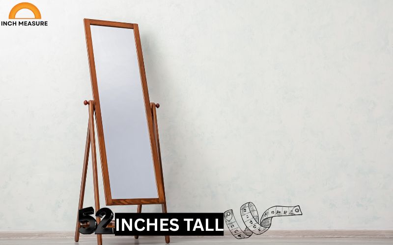 A floor mirror standing at 52 inches tall is a stylish and functional addition to bedrooms, dressing areas, or hallways.