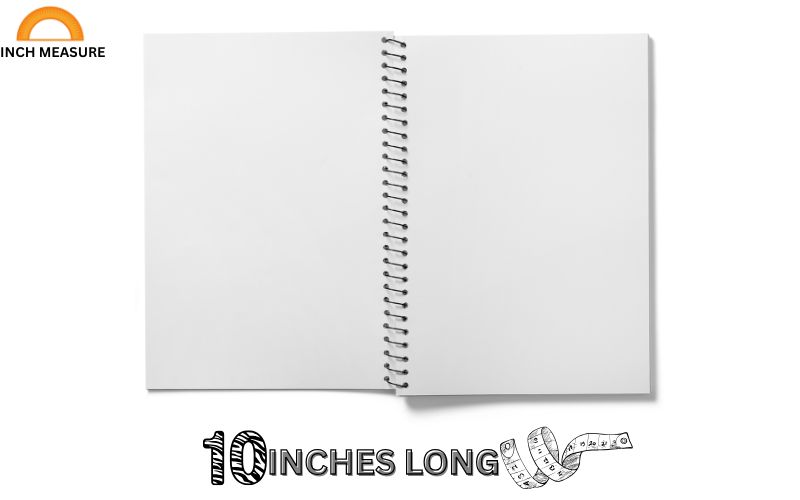 A standard notebook, particularly those designed for letter-sized paper (8.5 x 11 inches), often has a height of about 10 inches when closed.
