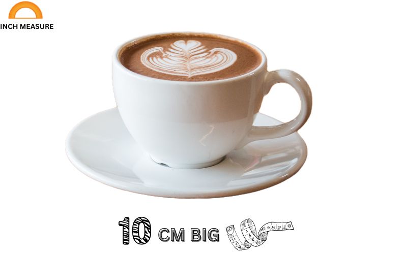 Many standard coffee mugs have a height of approximately 10 cm.