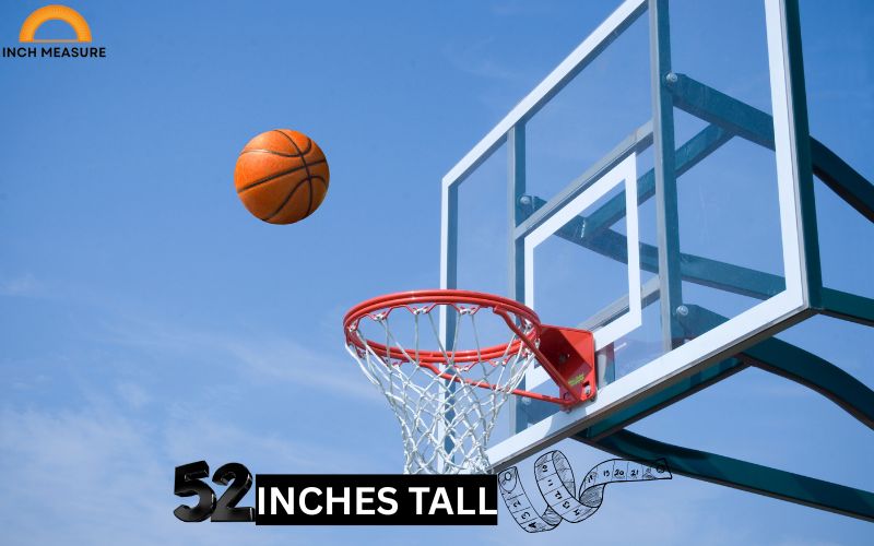 Portable basketball hoops designed for youth or recreational use often have adjustable heights, with 52 inches being a common setting for younger players.