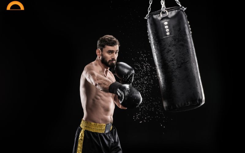 A standing punching bag, commonly used in home gyms or martial arts training, is often around 63 inches tall, including its base.