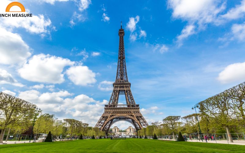 The Eiffel Tower in Paris stands at 324 meters tall, including its antennas.