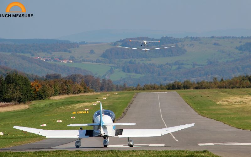 Runways for small general aviation aircraft, like those used by private planes or small charters, are often around 500–600 meters long. For example, a Cessna 172 requires about 500 meters for takeoff under ideal conditions. Visualizing a runway helps ground 500 meters in a practical, aviation context.