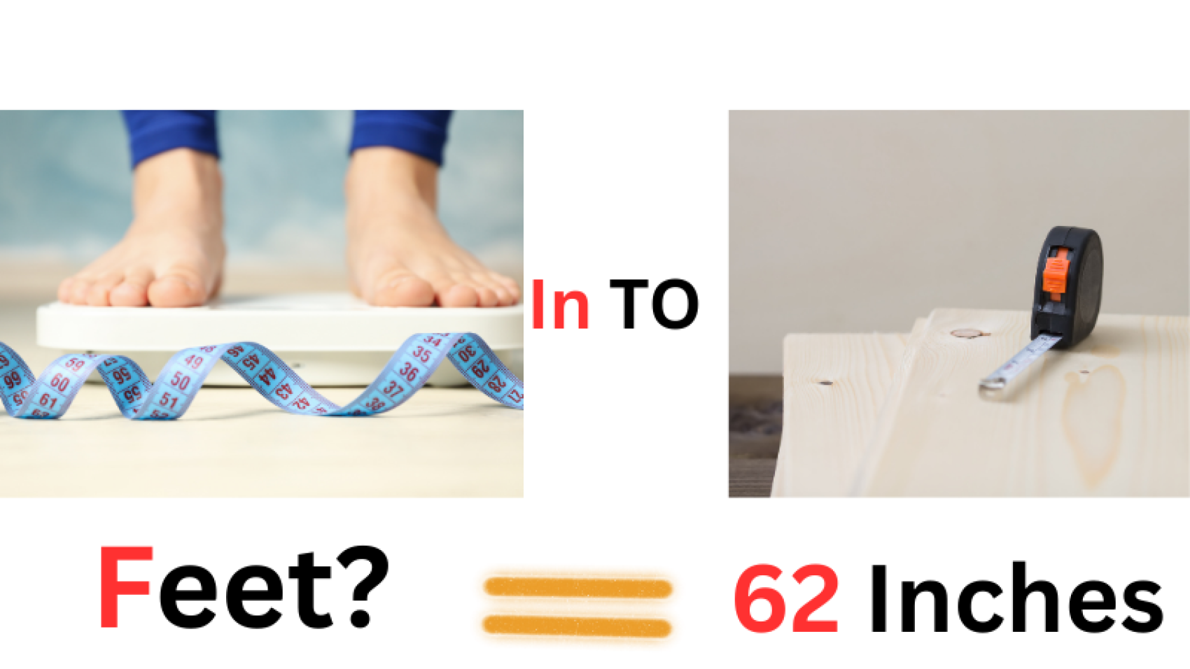 How Many Feet In 62 Inches?